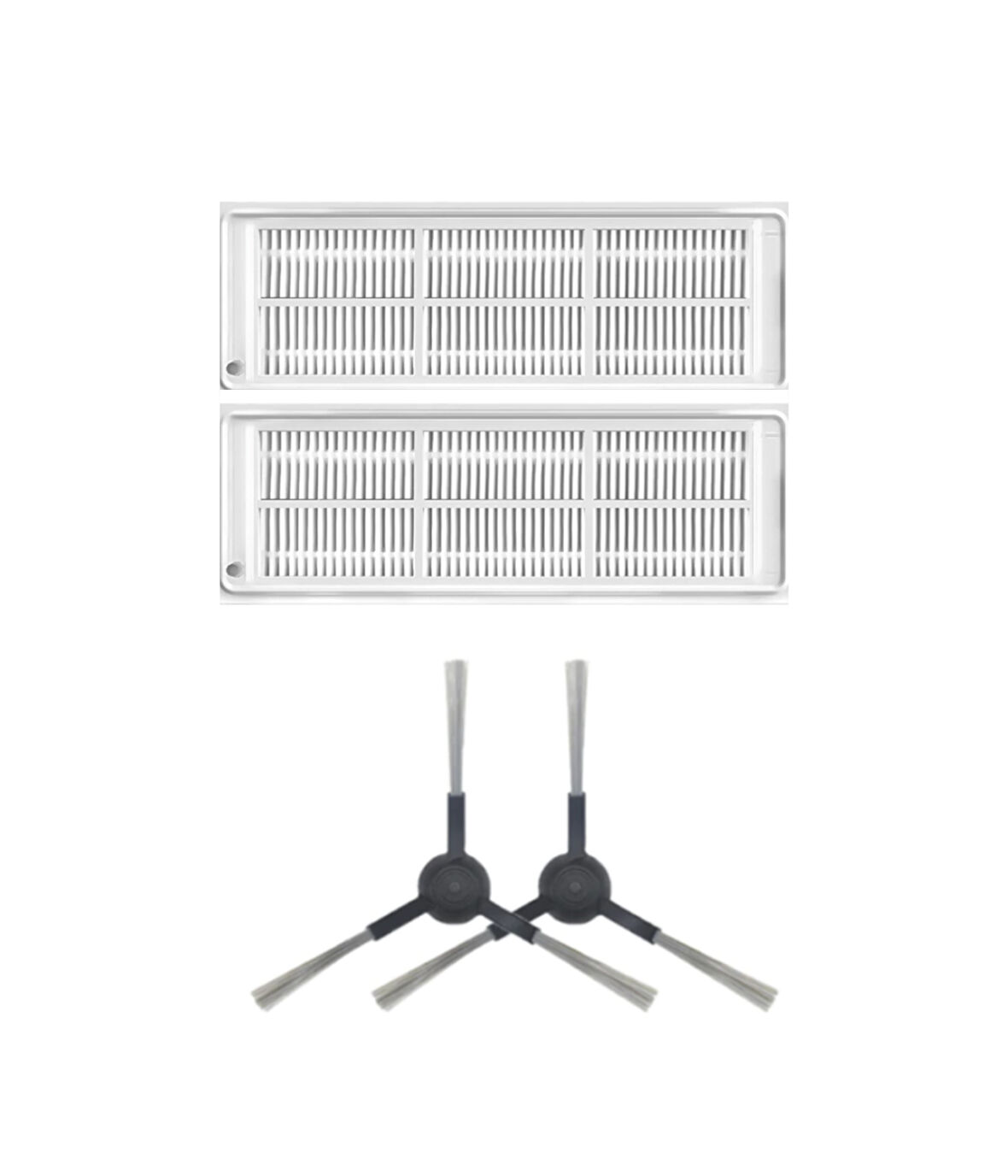 Xiaomi Mop Pro STYJ02YM (Siyah) Uyumlu Yedek Hepa Filtre ve Yan Fırça-4 Parça