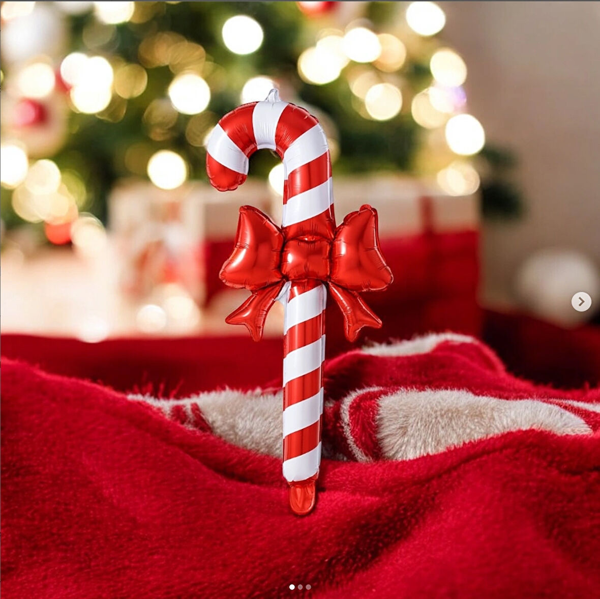 Kurdeleli Baston Folyo Balon