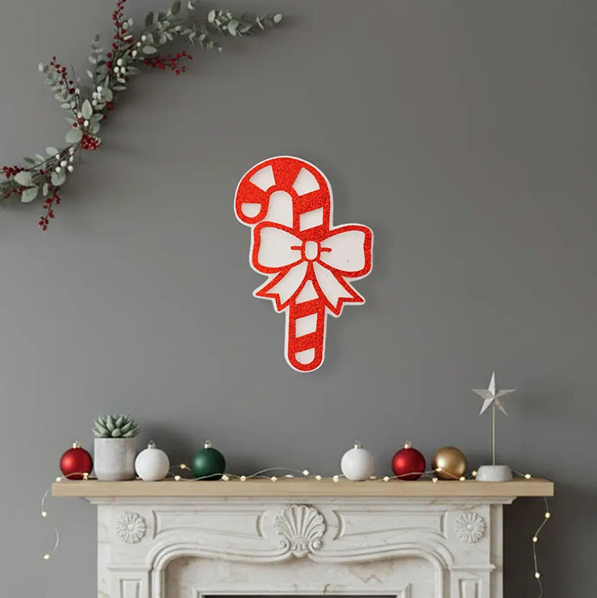 Küçük Baston Şeker Strafor Süs