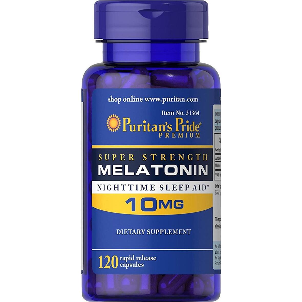 Puritan`s Pride Melatonin 10 Mg 120c Super Strength Rapid Release