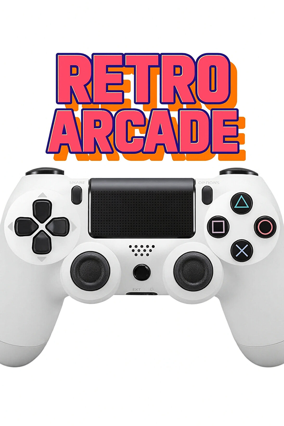 Yeni Nesil PS4 Kolu  Kablosuz, Şarj Edilebilir, Ergonomik + Titremeli + Dayanıklı Oyun Dostu Beyaz