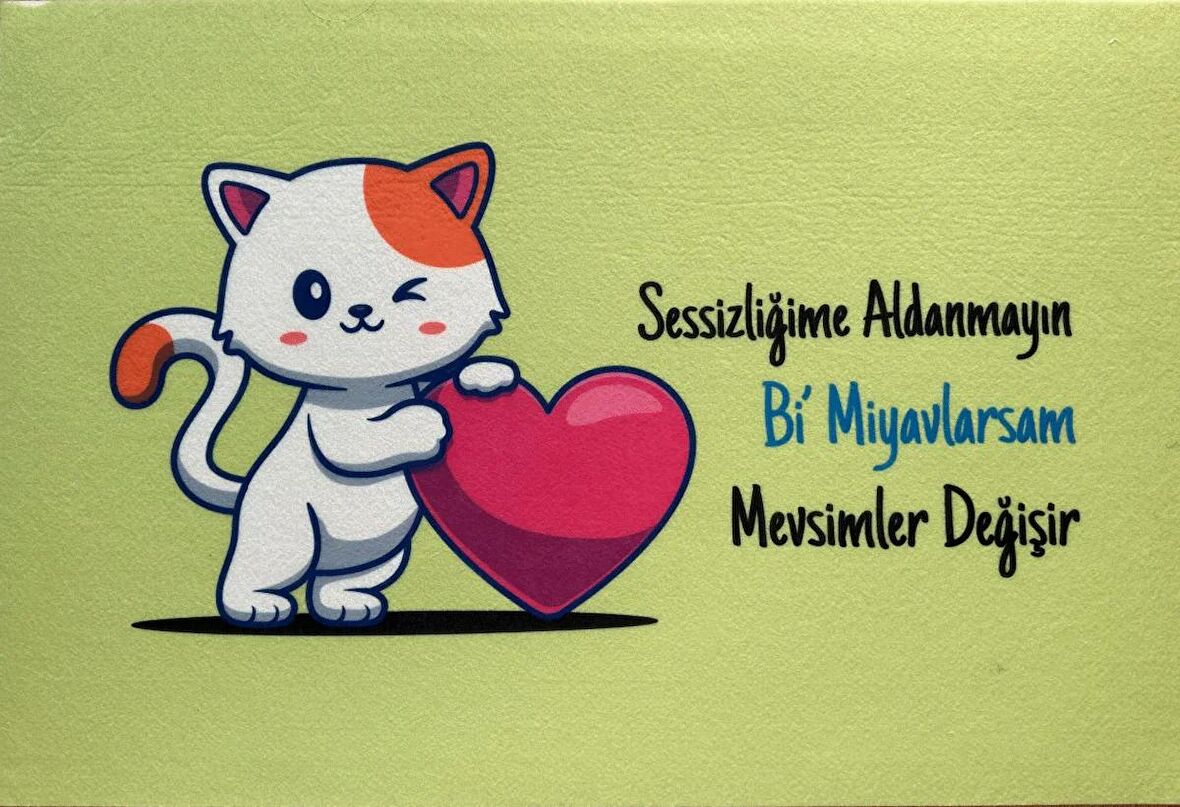 Hayvan Karikatürlü Yeni Nesil Paspas - Bir Miyavlarsam