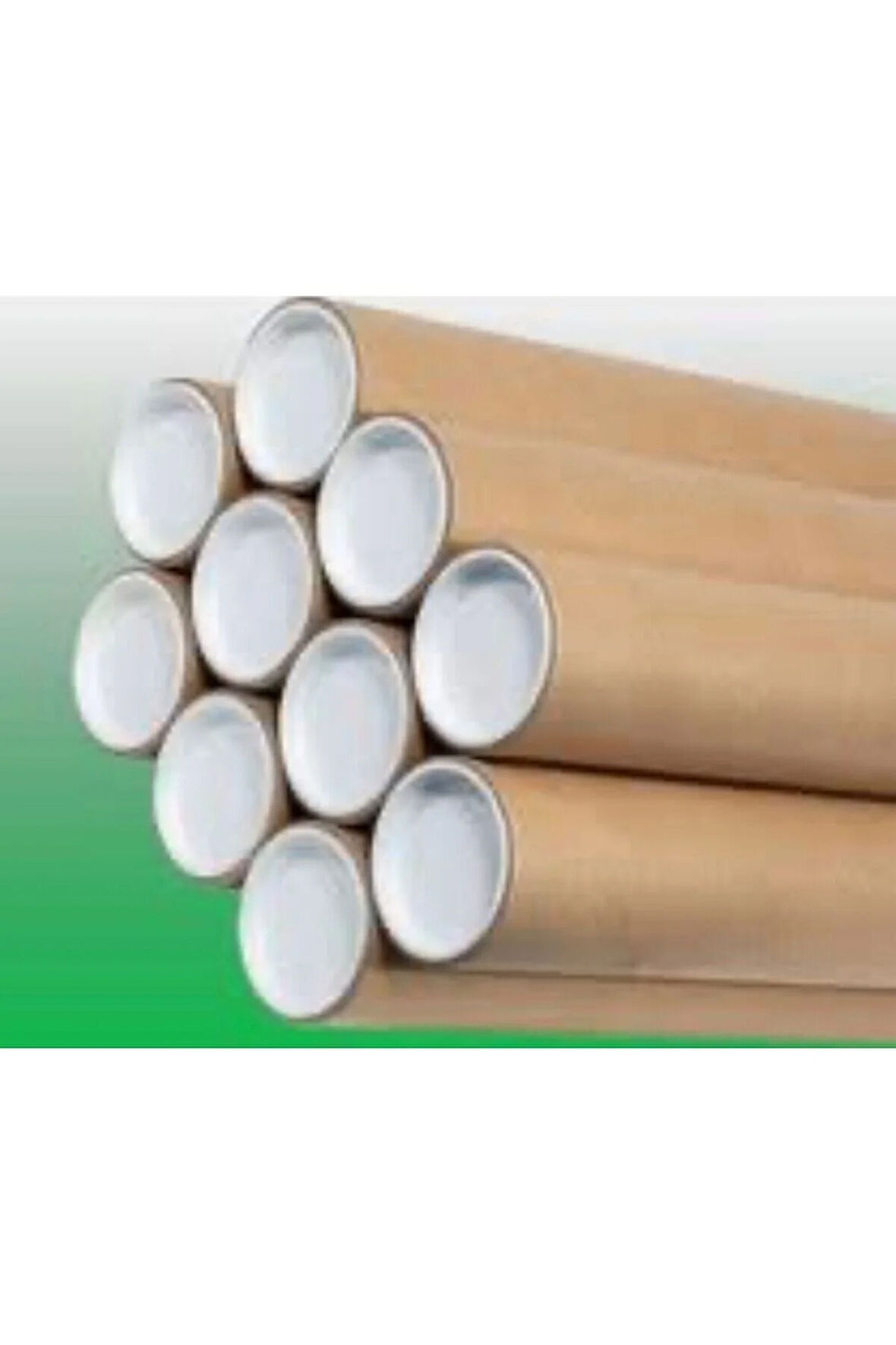 Postüp Kapaklı Silindir Kutu Karton Rulo Gönderi Poster Afiş Harita Tüpü 5 Adet 5 Cm X 102 Cm