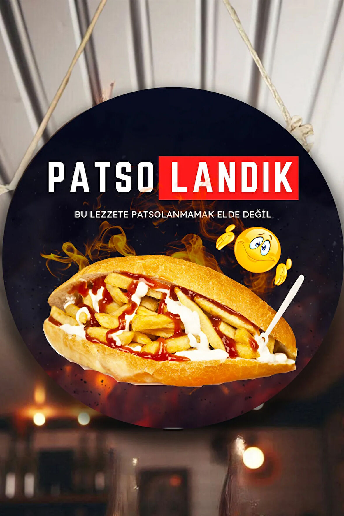 Patso Salonu için Duvar, Kapı, Çift Taraflı Askılı Pano Karşılama Tabelası, Patso Dükkan Süs Dekor