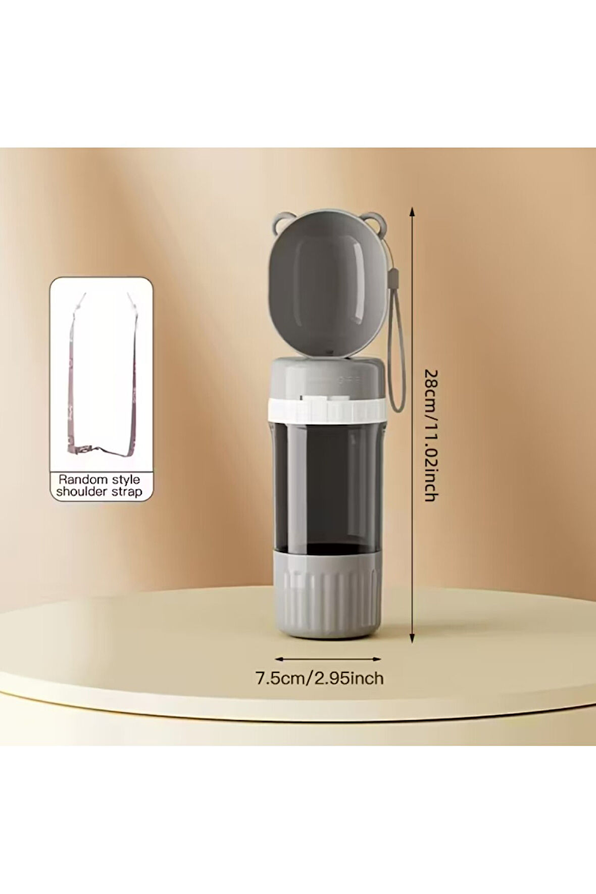 Evcil hayvanlar için ikisi bir arada su ve mama bardağı