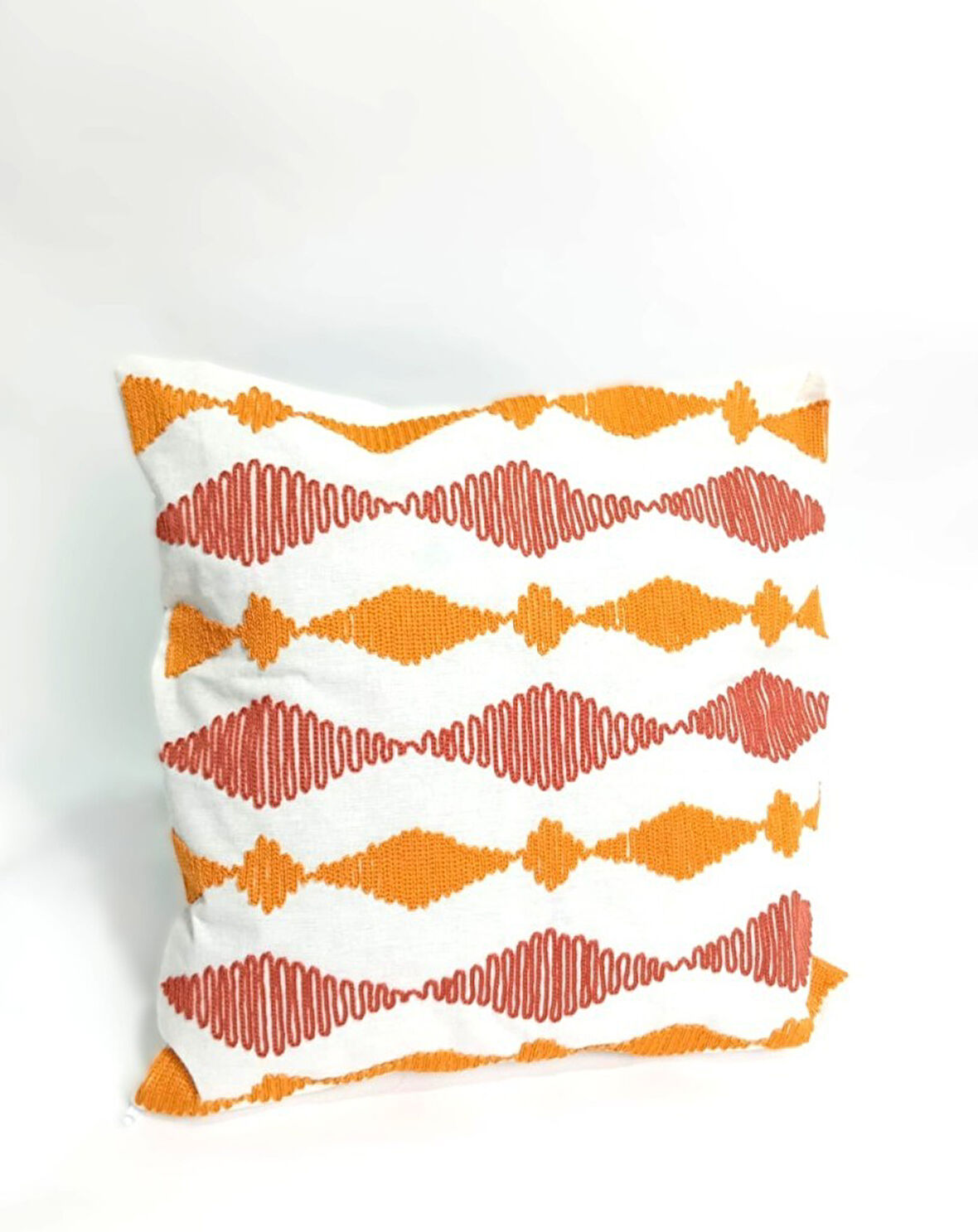 Geleneksel Motif Ham Kumaş Punç Nakışlı Kırlent Kılıfı 6'lı Set