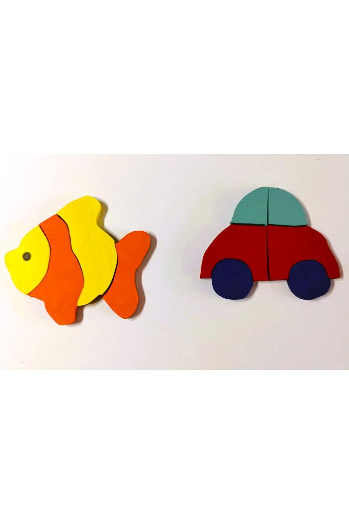 Mıknatıslı Balik - Araba Ahşap Puzzle Yapboz