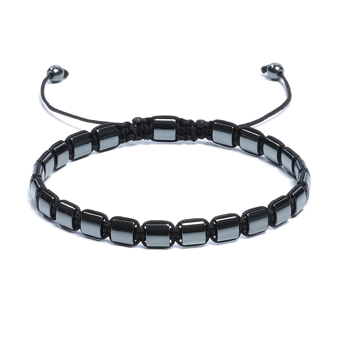 Hematit Bileklik - Pavle Bright Bileklik - Tasarım Bileklik Ayarlanabilir 4x6 mm Ayarlanabilir