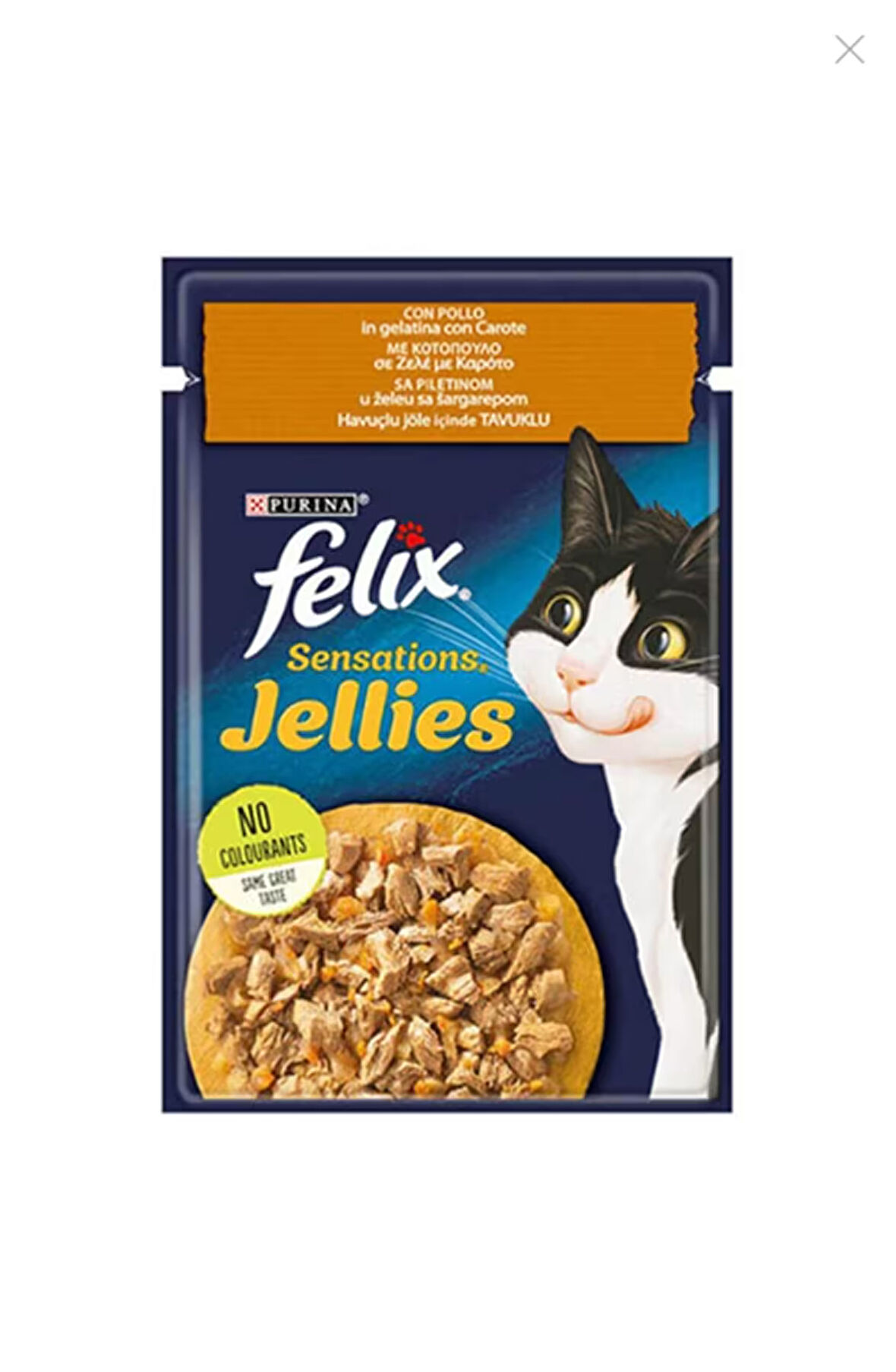 Felix Sensations Tavuk Havuç Jel Pouch Kedi Konservesi 85 Gr 26'lı