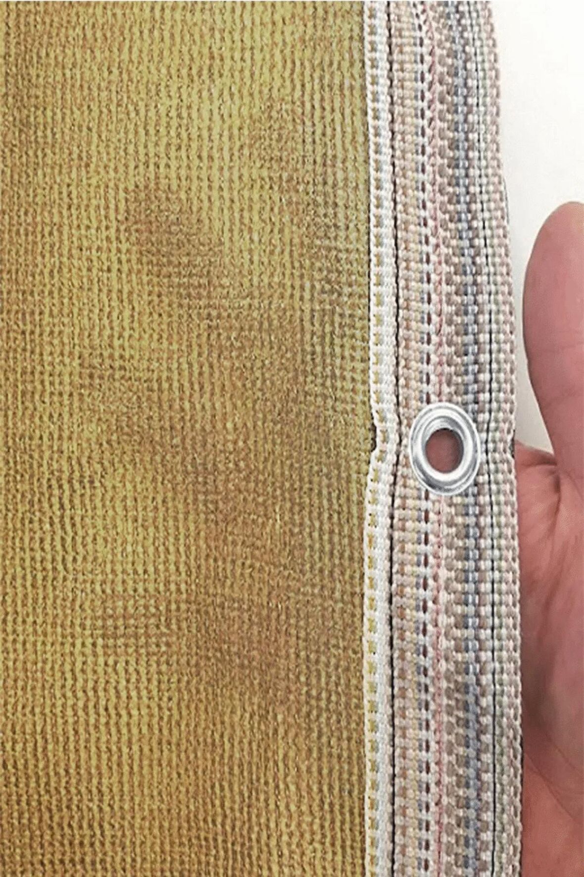 %95 Güneş Geçirmez Gölgelik File, Gölgeleme Tülü, Çit Filesi, Balkon Gölgeliği 15x11 m2 -krem