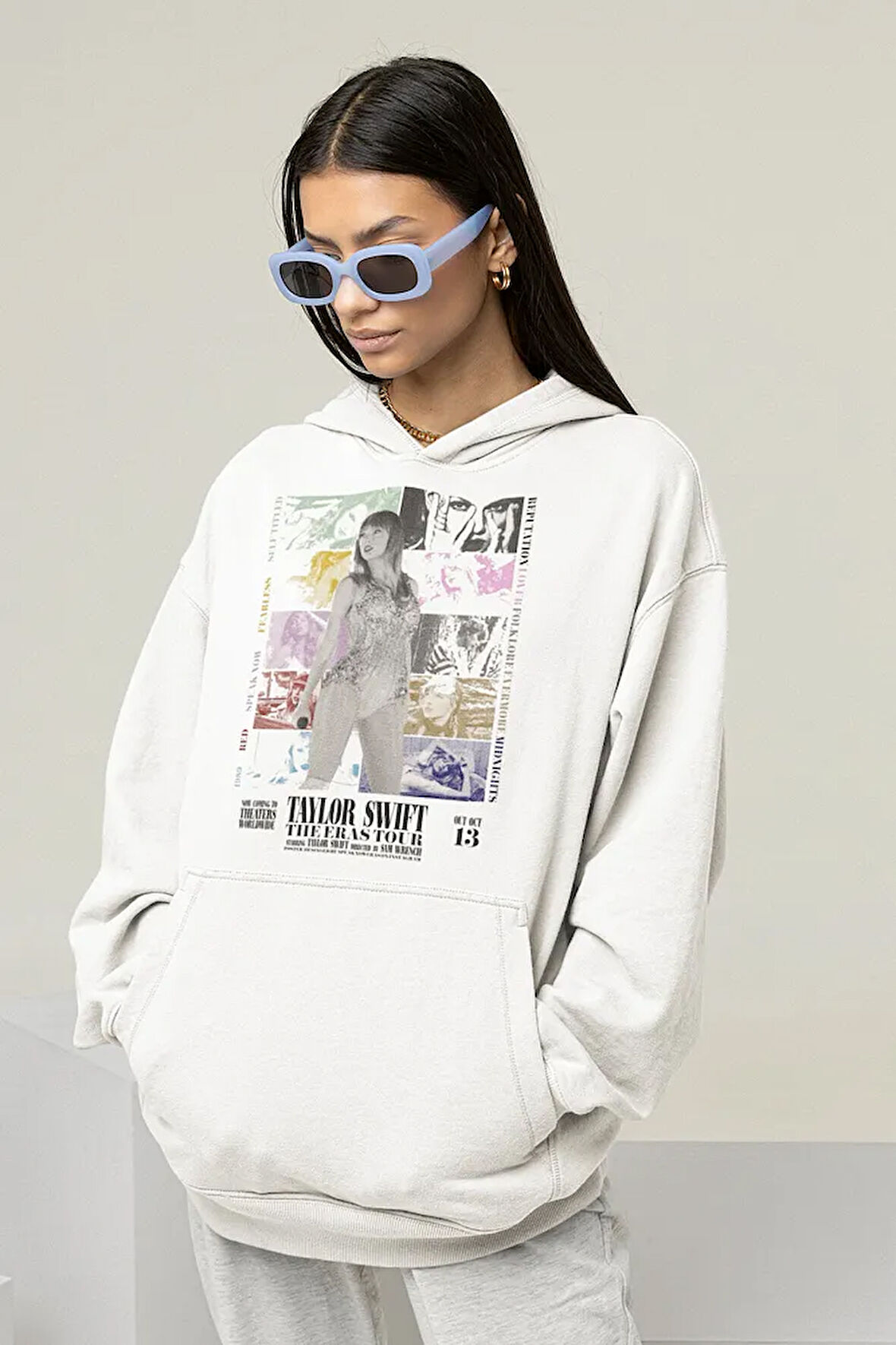 Taylor Swift The Eras Tour Baskılı Unisex Oversize Şarkıcı Hoodie