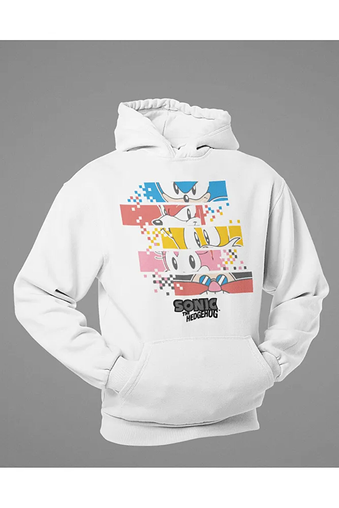 Sonic The Hedgehog Baskılı Unisex Oversize Çizgi Film Hoodie