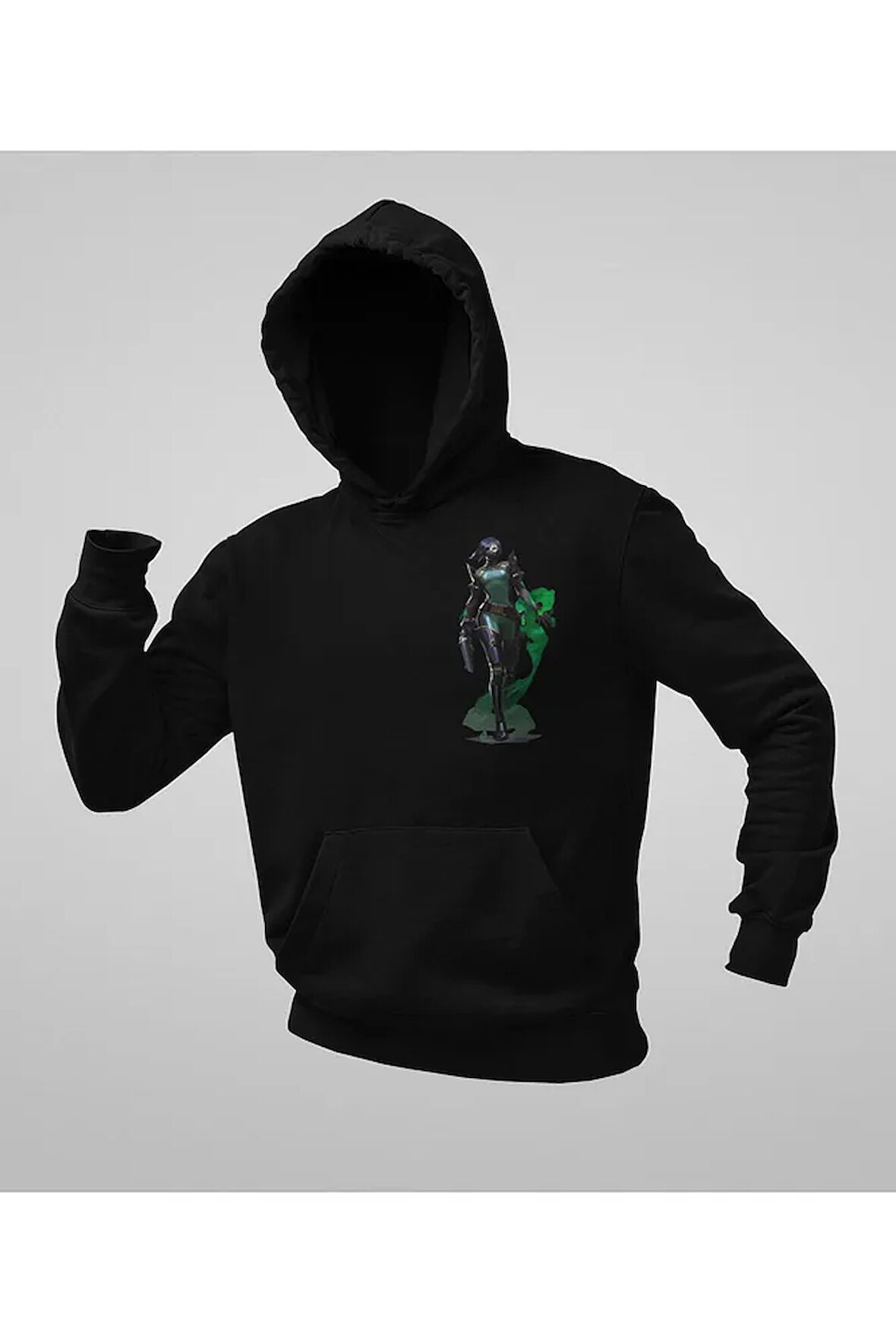 Valorantt Viper Smoke Karakter Baskılı Unisex Oversize Hoodie