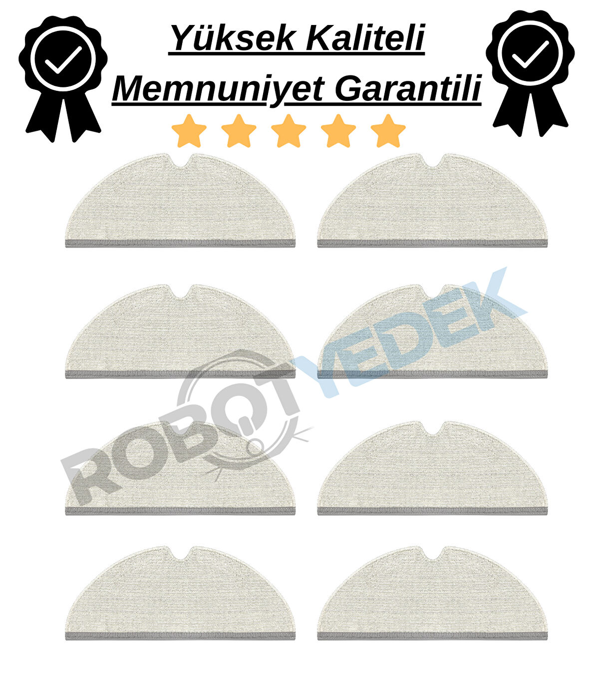 Roborock Q7 Max Uyumlu 8 Adet Mop Fiber Paspas