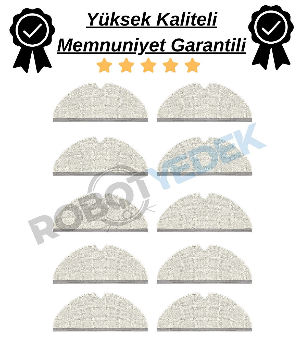 Roborock Q7 Max Uyumlu 10 Adet Mop Fiber Paspas