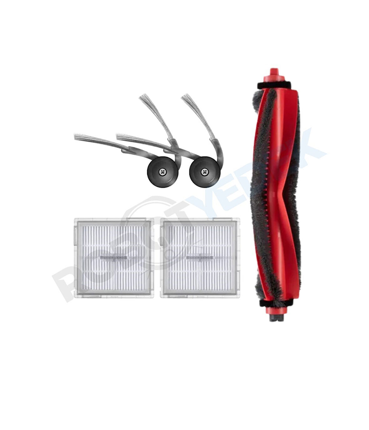 Roborock Q8 Max Pro (2025 Model!) Uyumlu Mopsuz Fırça Hepa Filtre Seti-5 Parça