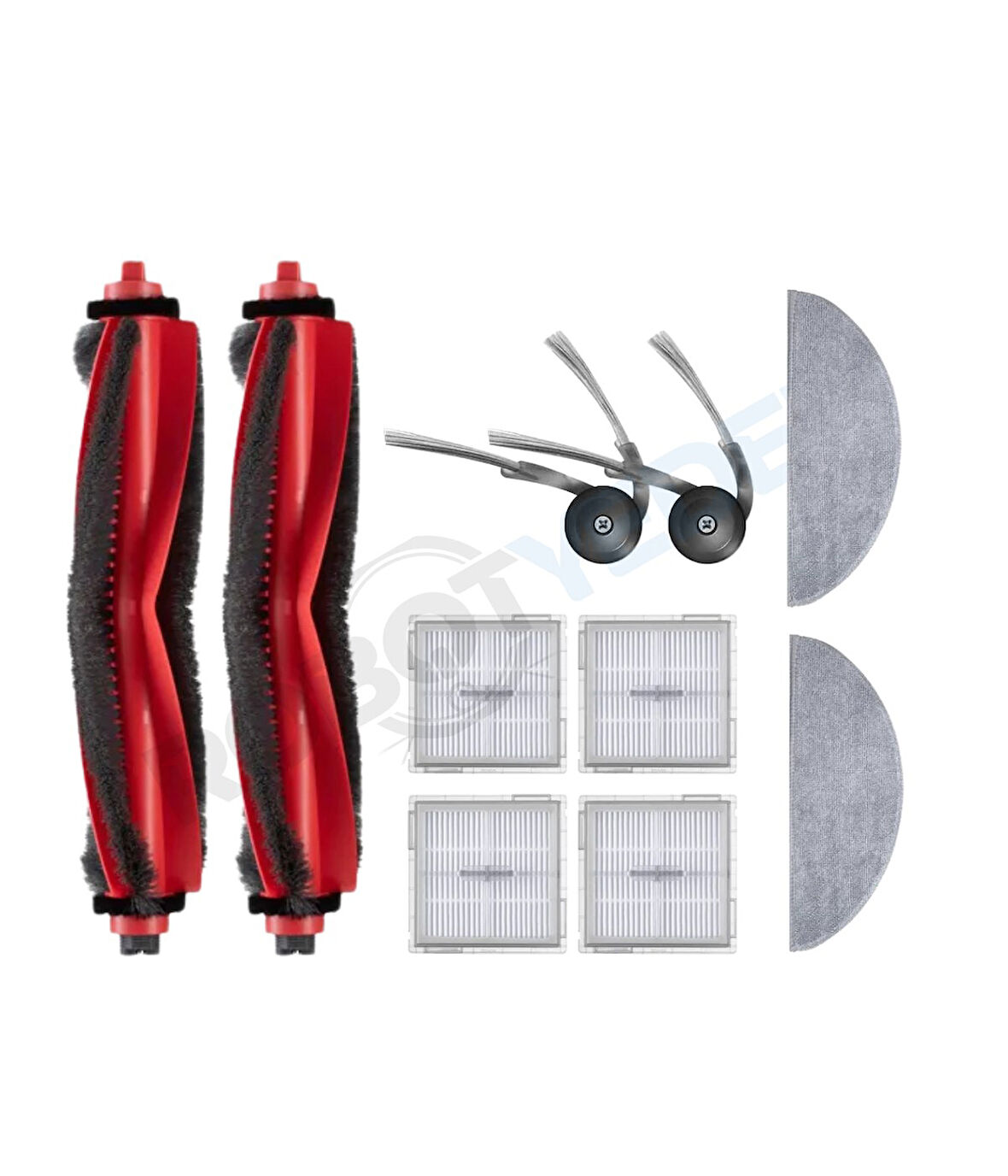 Roborock Q8 Max Pro (2025 Model!) Uyumlu Fırça Hepa Filtre Mop Seti-10 Parça