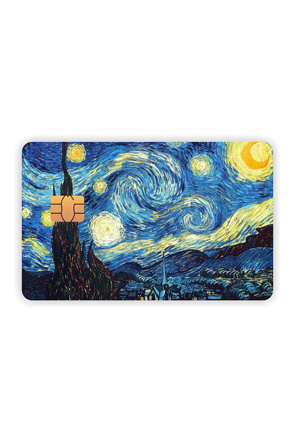 Van Gogh Kart Kaplama Sticker Kart Etiketi