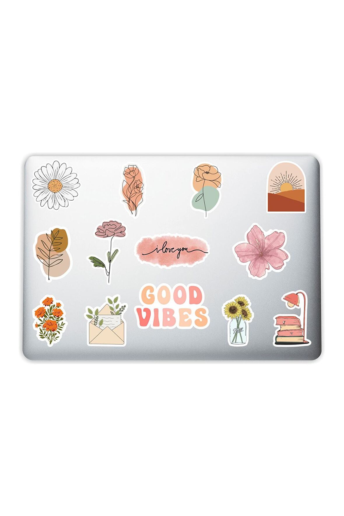 Flower Çiçek Temalı Laptop Notebook Tablet Telefon Sticker Set 008