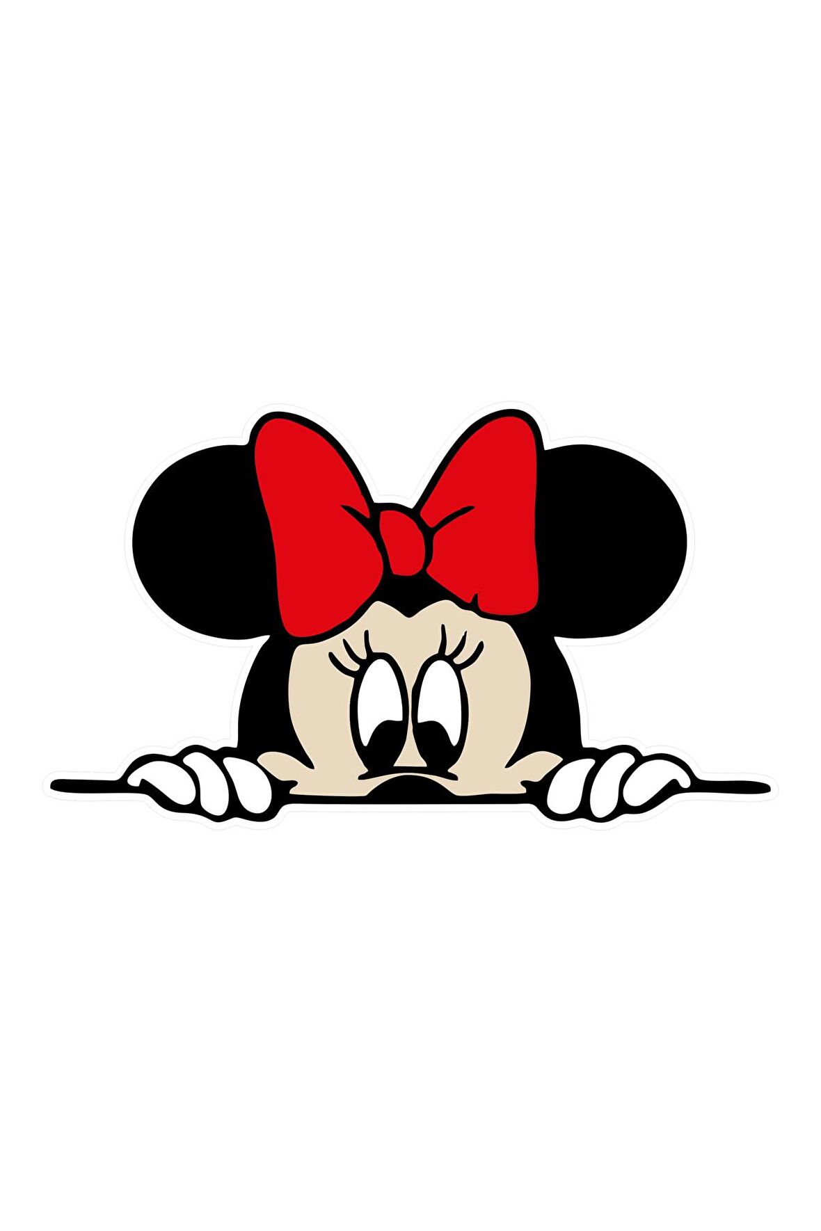 14 X 8 Cm Minnie Mouse Sticker Araba Laptop Oto Motor Sticker