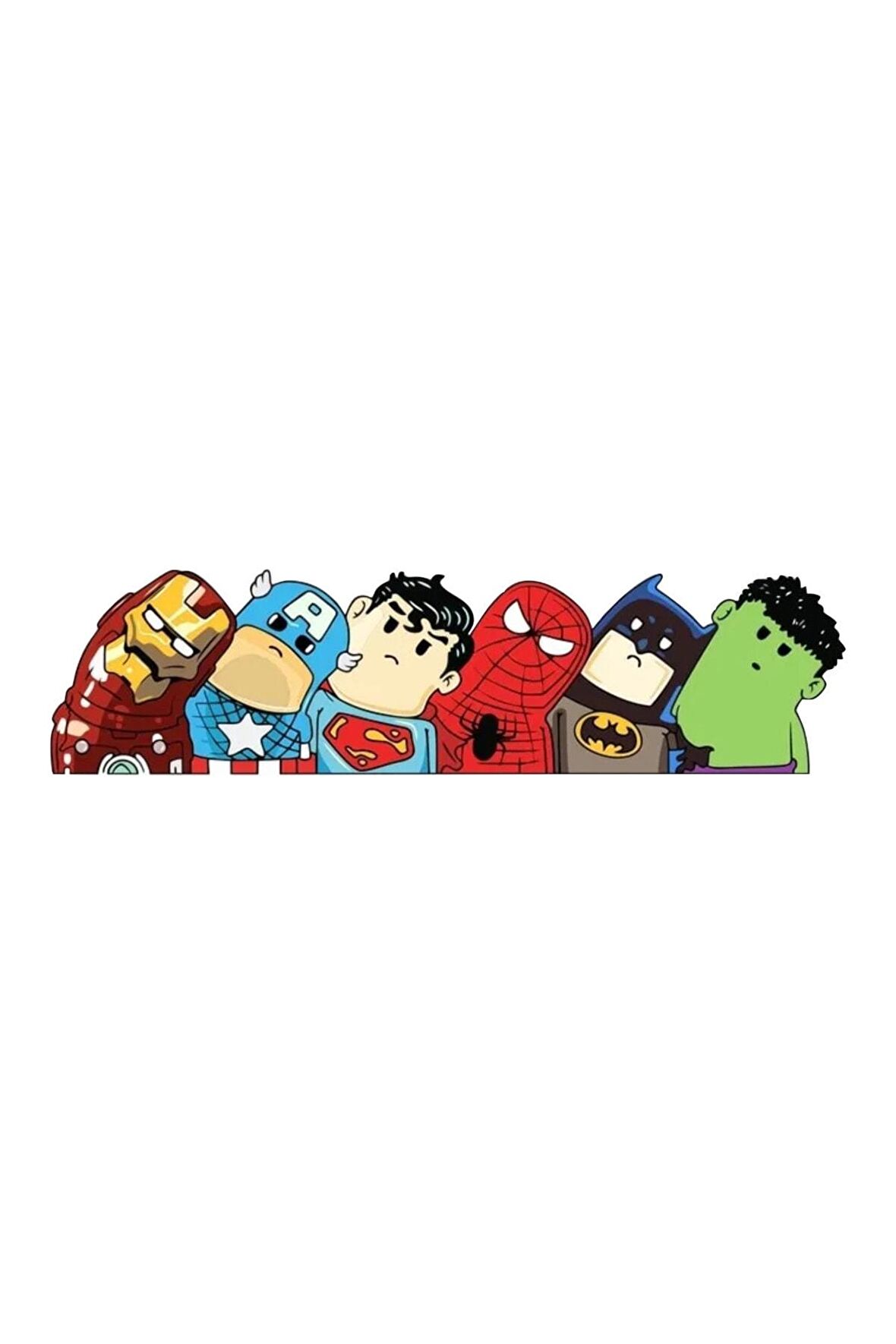 15x4 Cm Super Kahramanlar Sticker Araba Laptop Oto Motor Sticker