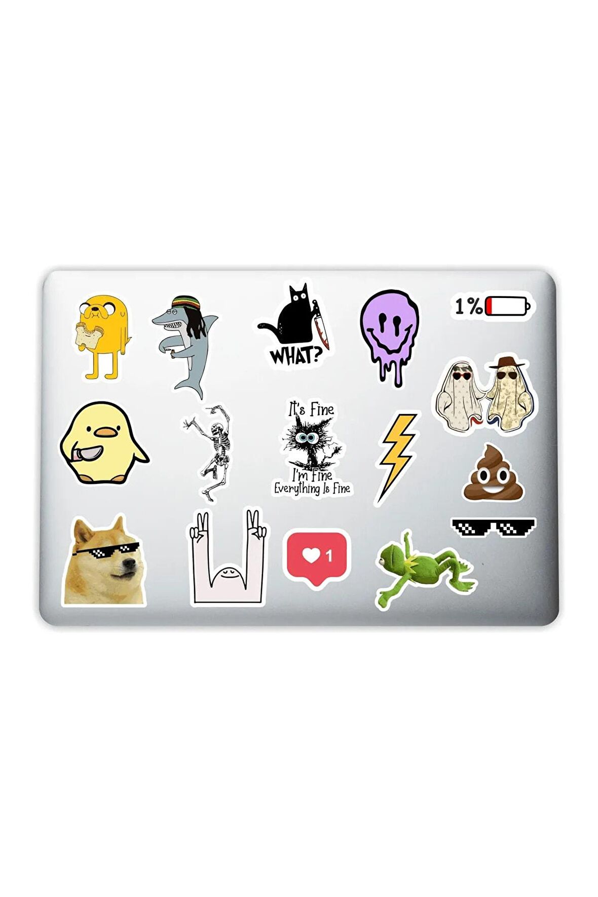 Dekoratif Laptop Notebook Tablet Telefon Sticker Set 017