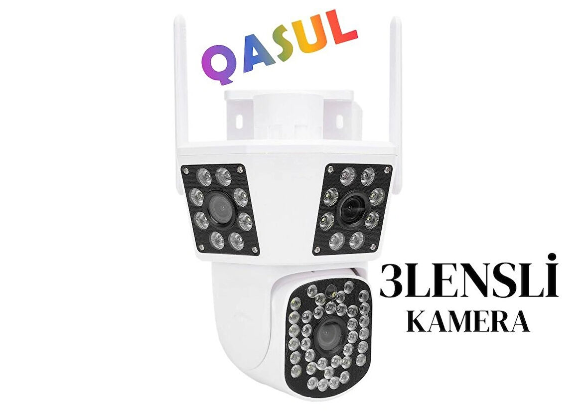 6mp 3 Lensli Akıllı Yapay Zeka Uyarısı ile 2.4g Kablosuz Ptz Kamera 10X Zoom CMR70