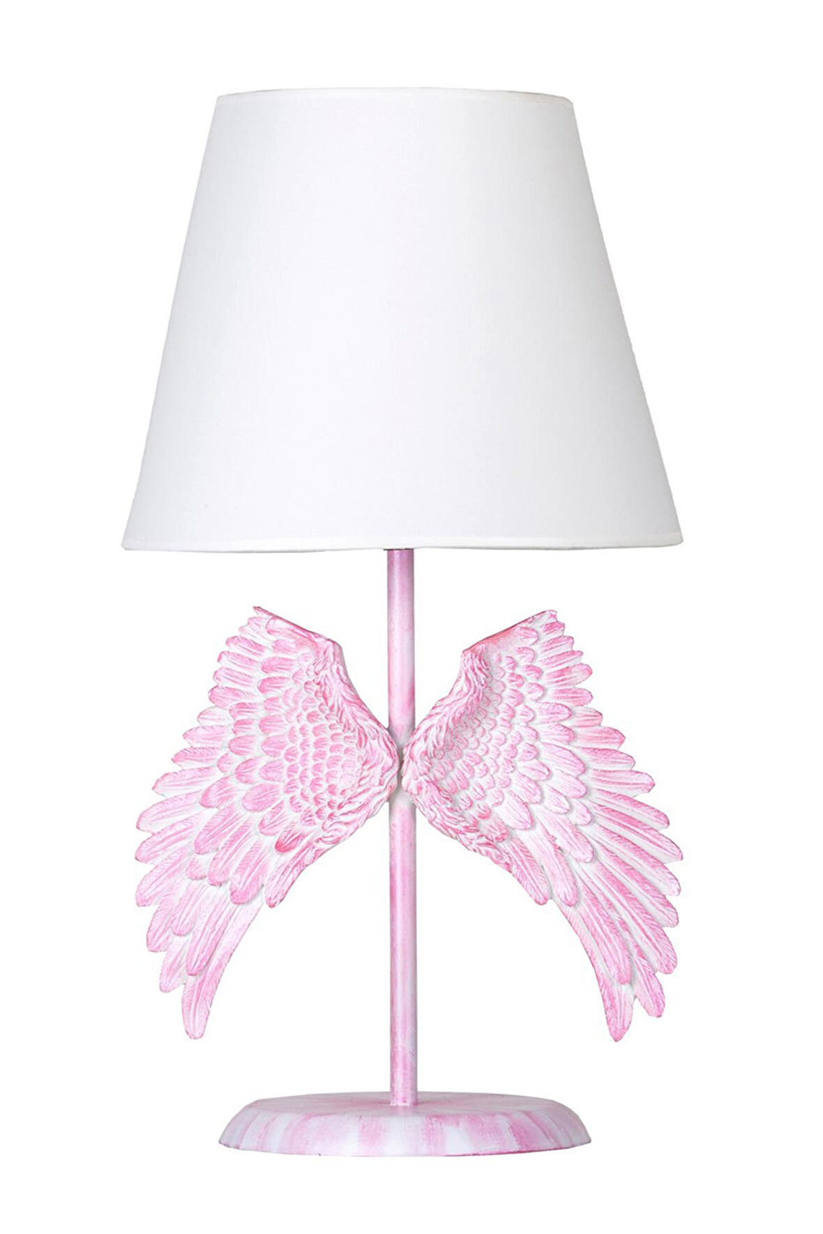 qdec Modern Dizayn Melek Abajur Pembe-Beyaz