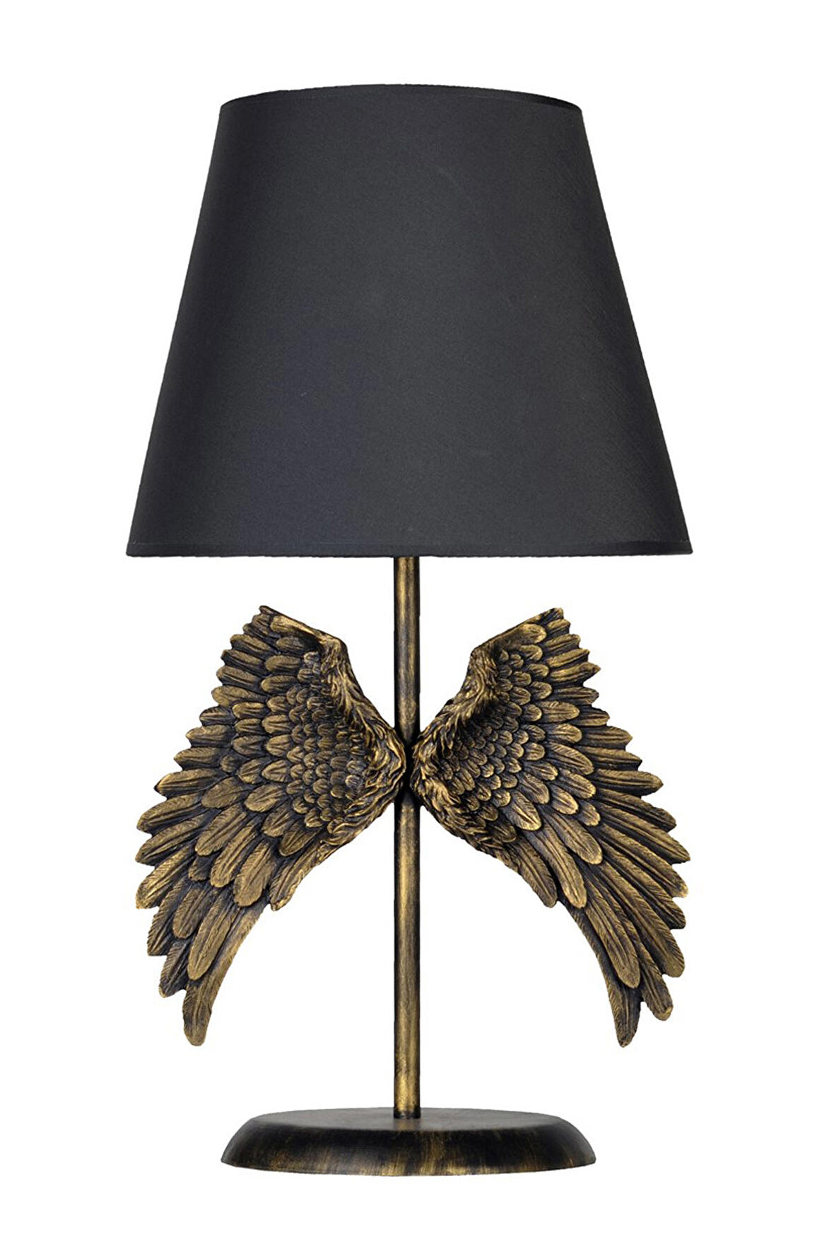 qdec Modern Dizayn Melek Abajur Gold-Gri