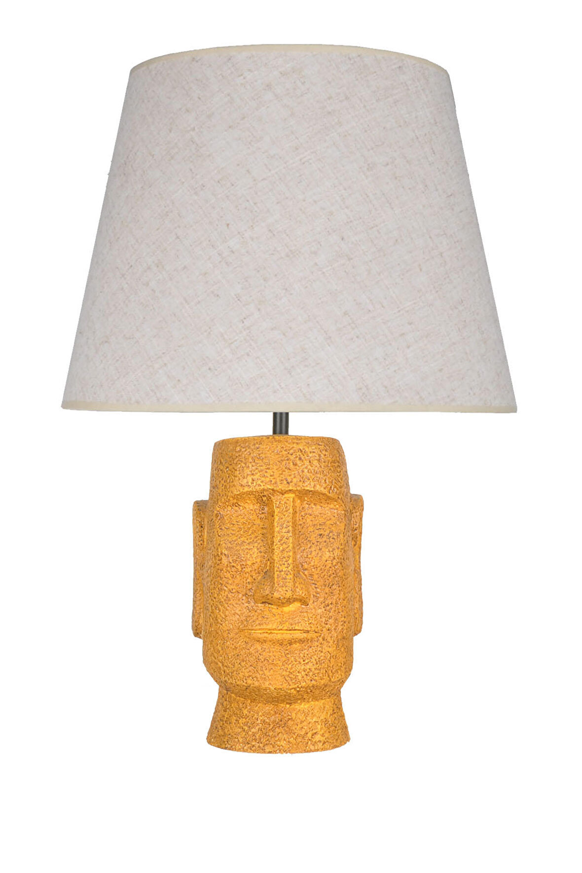 qdec Modern Dizayn Moai Abajur Sarı Krem