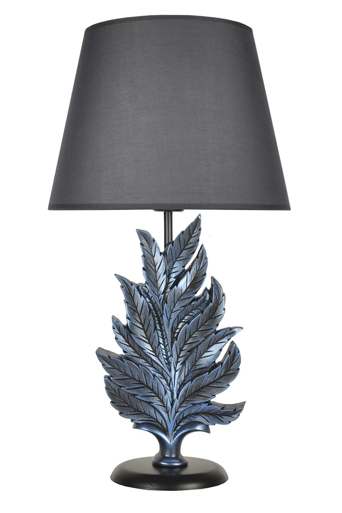 qdec Modern Dizayn Yaprak Abajur Cobalt Gri