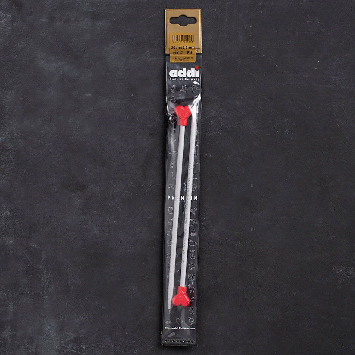 Addi Kalpli 5,5mm 20cm Klasik Alüminyum Örgü Şişi