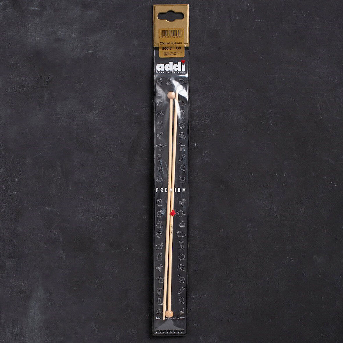 Addi Premium 3mm 25cm Bambu Örgü Şişi - 5007025-03