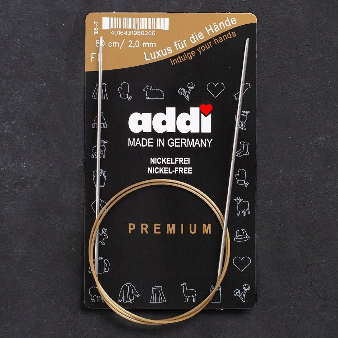Addi 2mm 80cm Klasik Misinalı Şiş- 105-7
