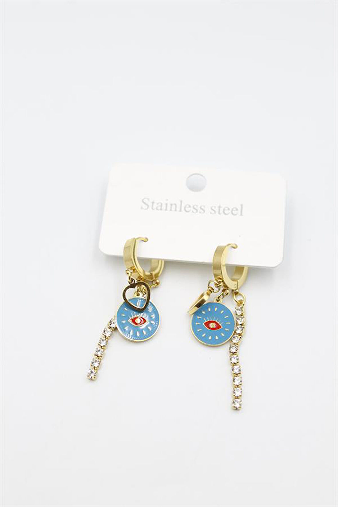 Taşlı Küpe - Altın