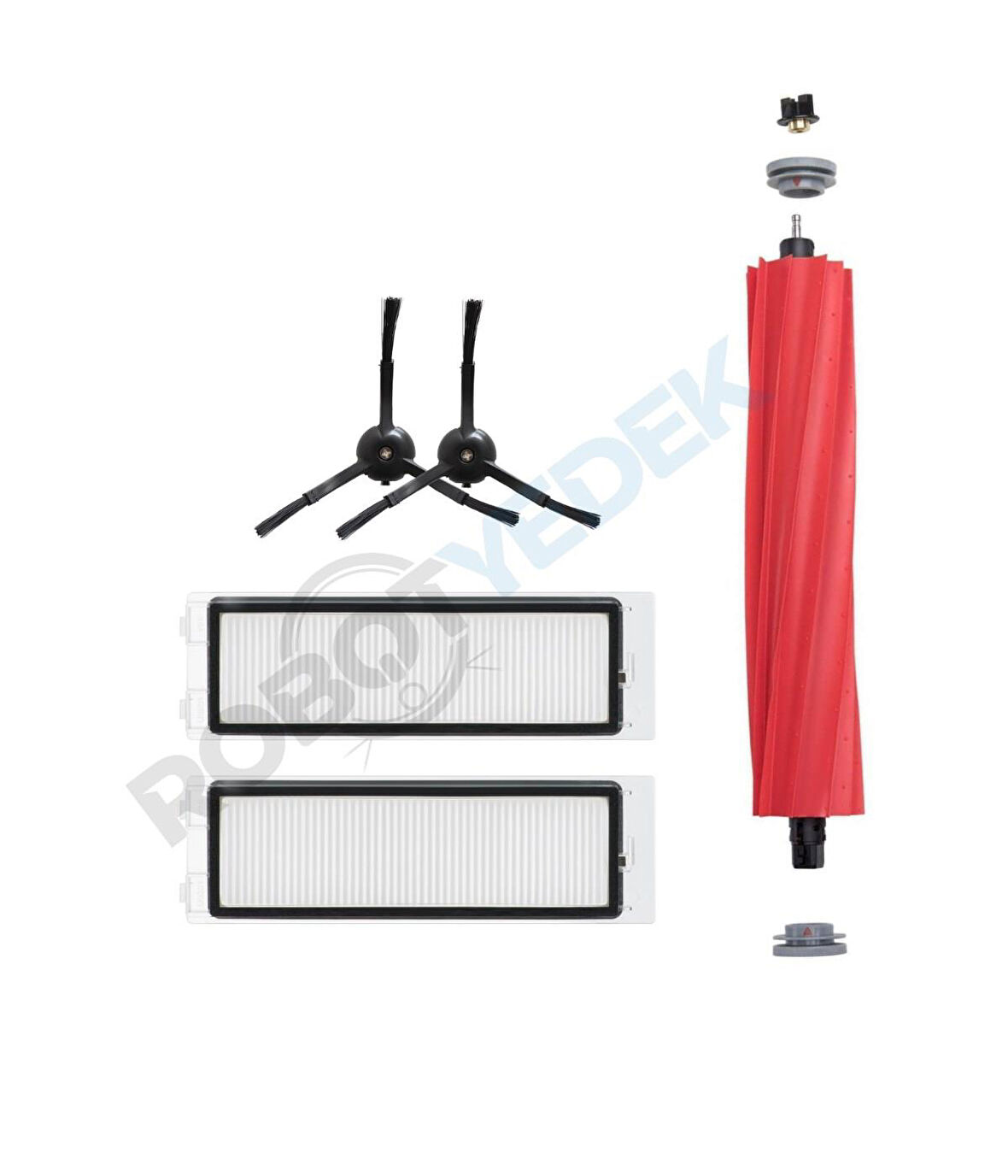 Roborock Q Revo Siyah Uyumlu Mopsuz Fırça Hepa Filtre Seti-5 Parça