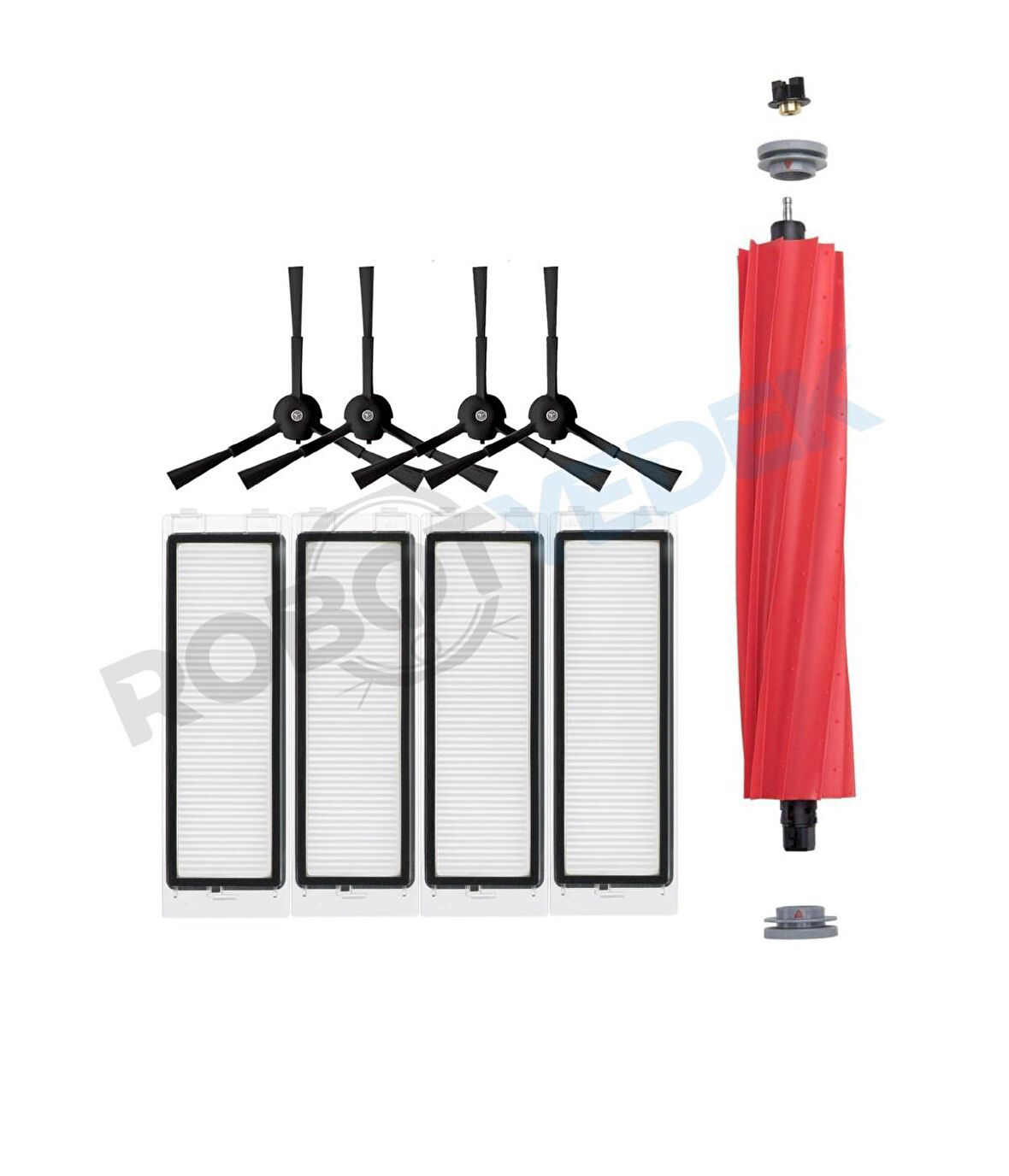 Roborock Q Revo Siyah Uyumlu Mopsuz Fırça Hepa Filtre Seti-9 Parça