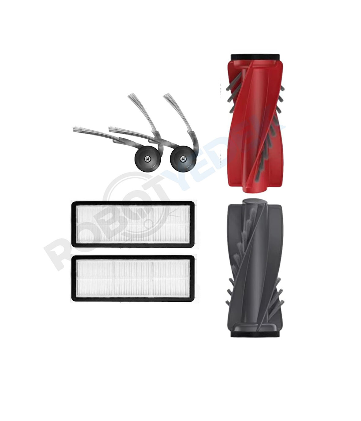 Roborock QRevo Curv Uyumlu Mopsuz Fırça Hepa Filtre Seti-5 Parça