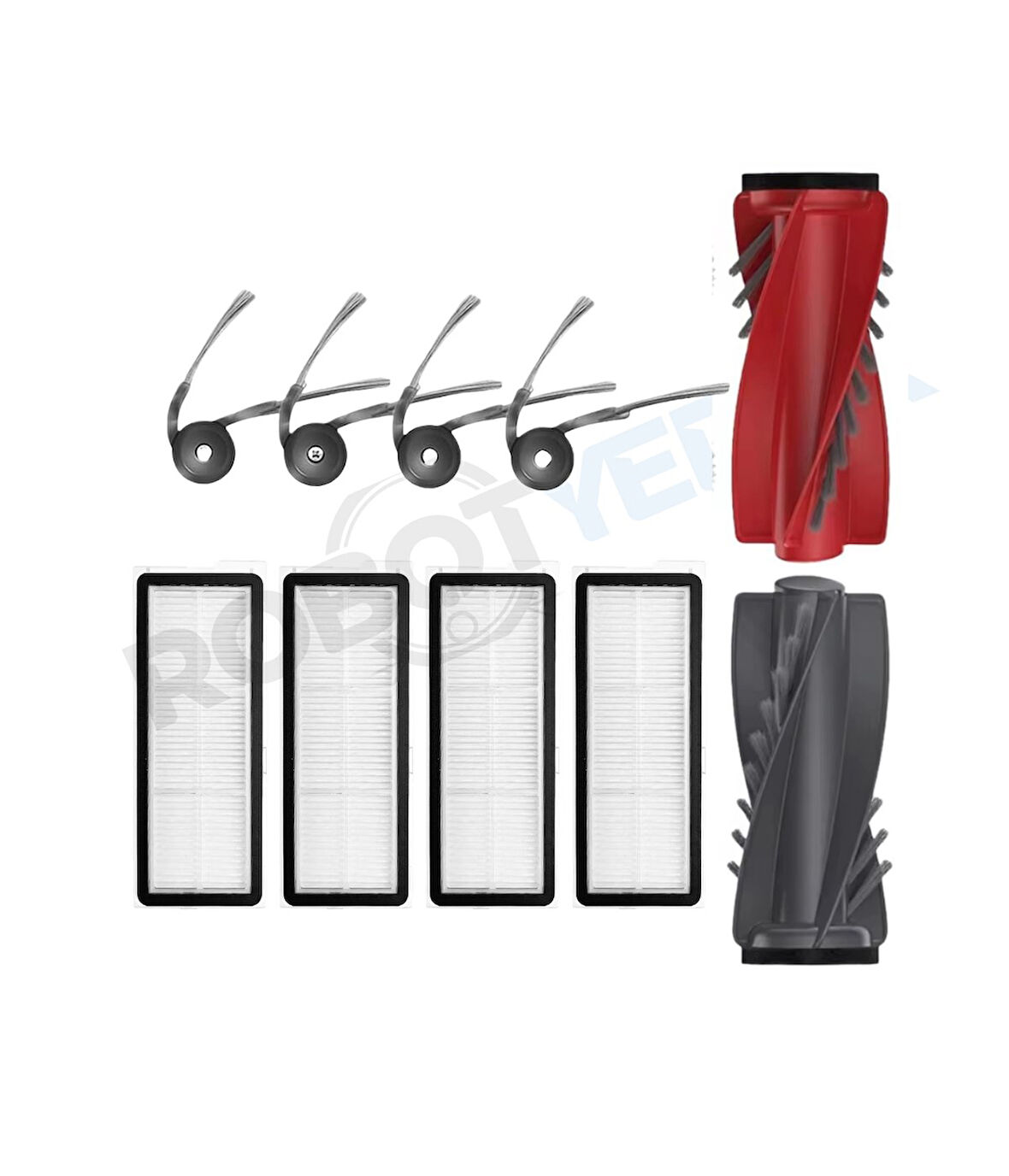 Roborock QRevo Curv Uyumlu Mopsuz Fırça Hepa Filtre Seti-9 Parça