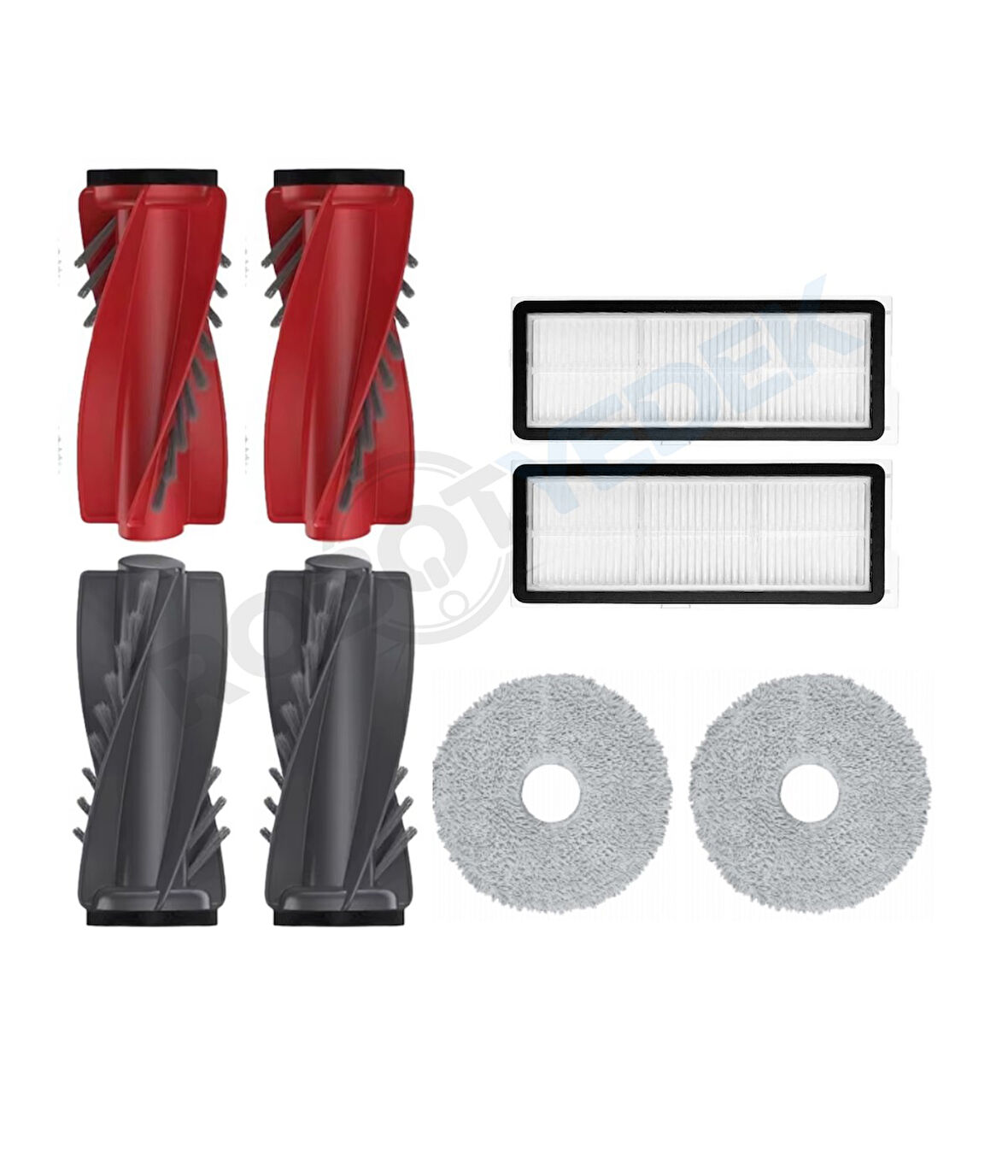 Roborock QRevo Curv Uyumlu Fırça Hepa Filtre Mop Seti-6 Parça