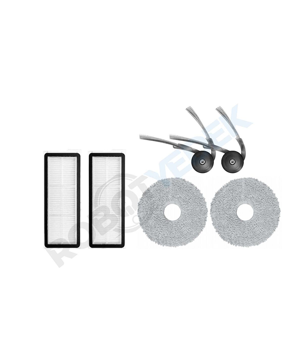 Roborock QRevo Curv Uyumlu Hepa Filtre Yan Fırça Mop-6 Parça