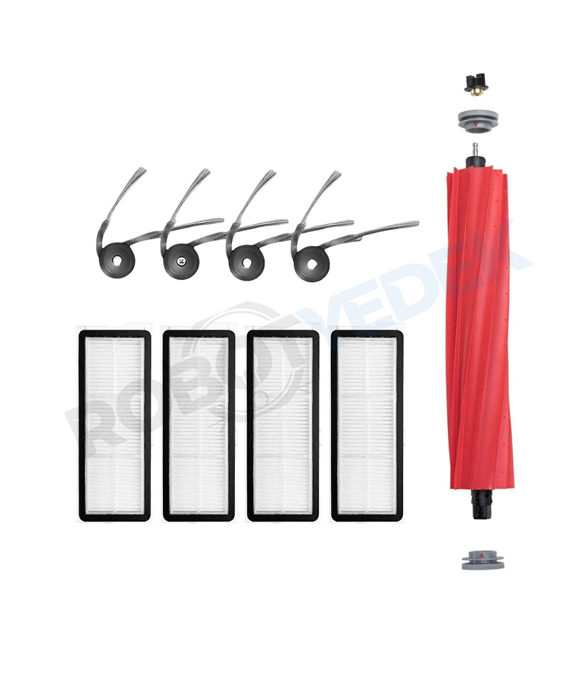 Roborock QRevo L Uyumlu Mopsuz Fırça Hepa Filtre Seti-9 Parça