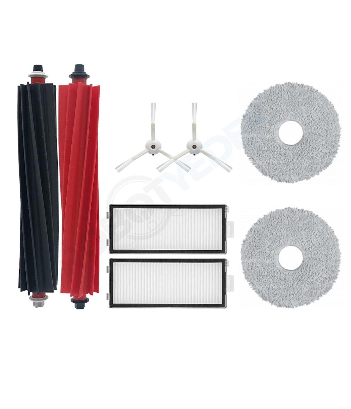 Roborock Q Revo Master Beyaz Uyumlu Fırça Hepa Filtre Mop Seti-7 Parça