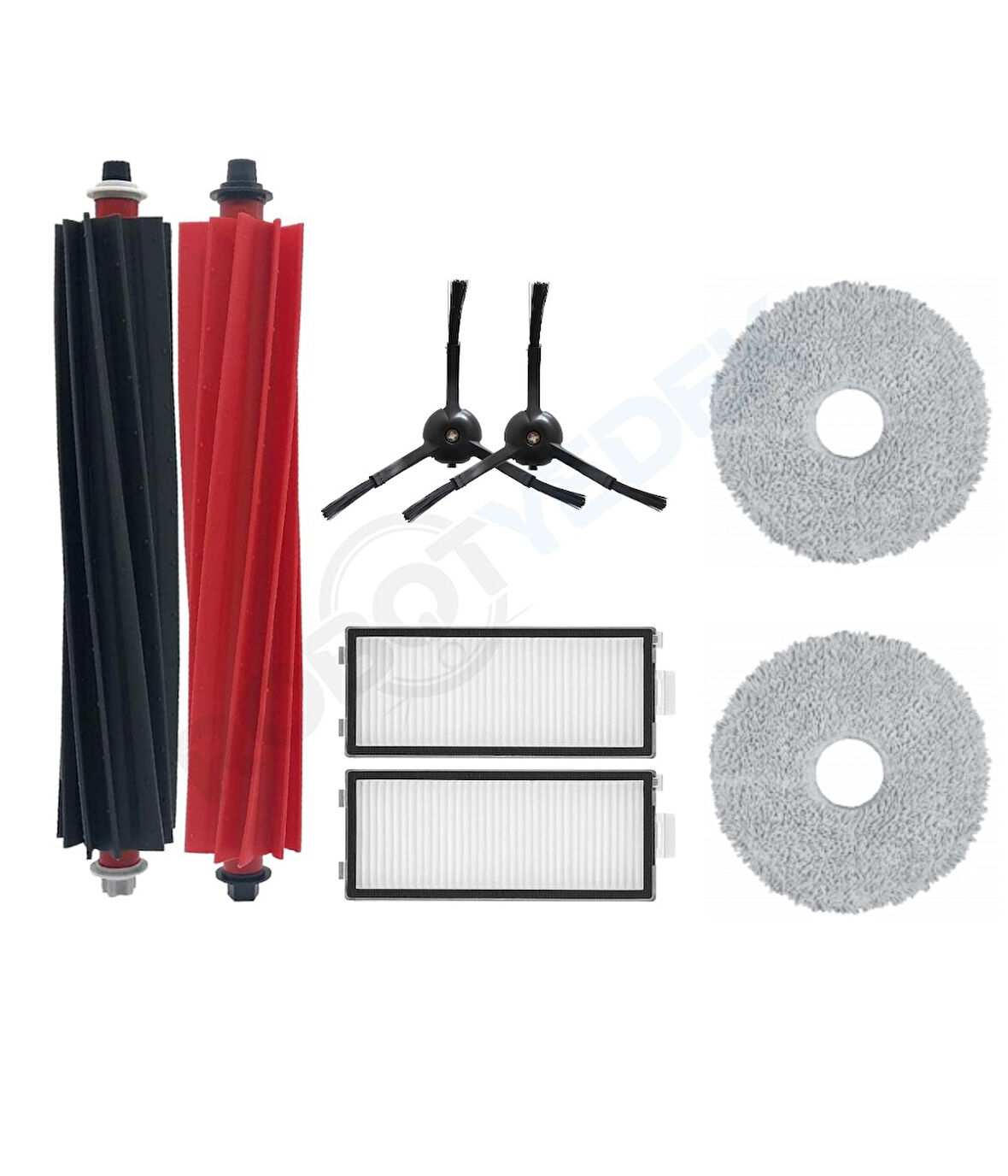 Roborock Q Revo Master Siyah Uyumlu Fırça Hepa Filtre Mop Seti-7 Parça