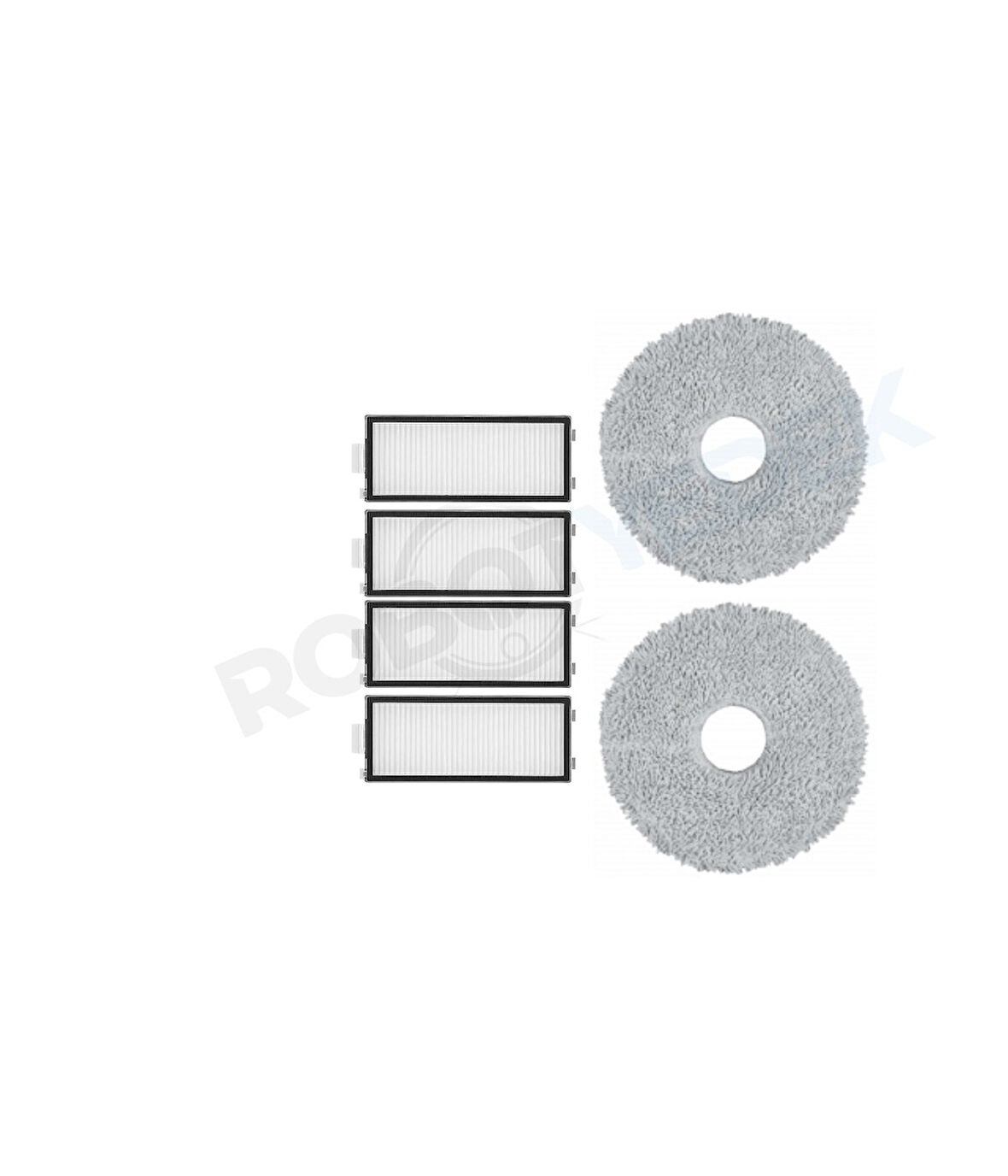 Roborock Q Revo Master Uyumlu Hepa Filtre ve Mop-6 Parça