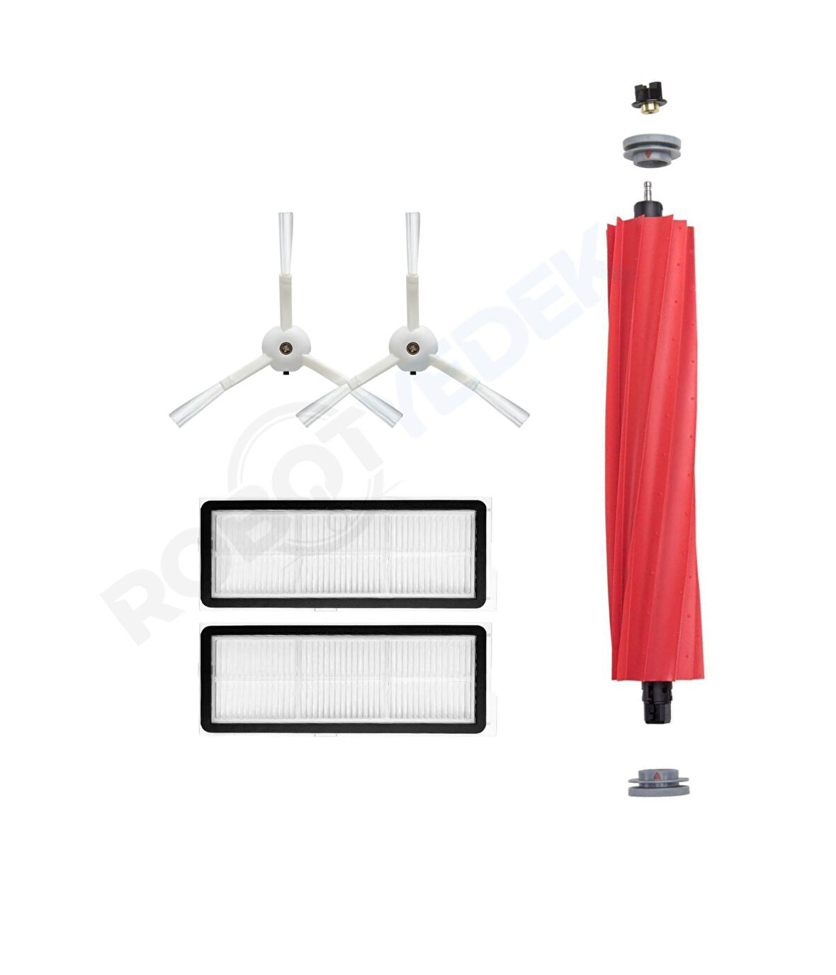 Roborock QRevo MaxV / QRevo Pro / QRevo S Beyaz Uyumlu Mopsuz Fırça Hepa Filtre Seti-5 Parça