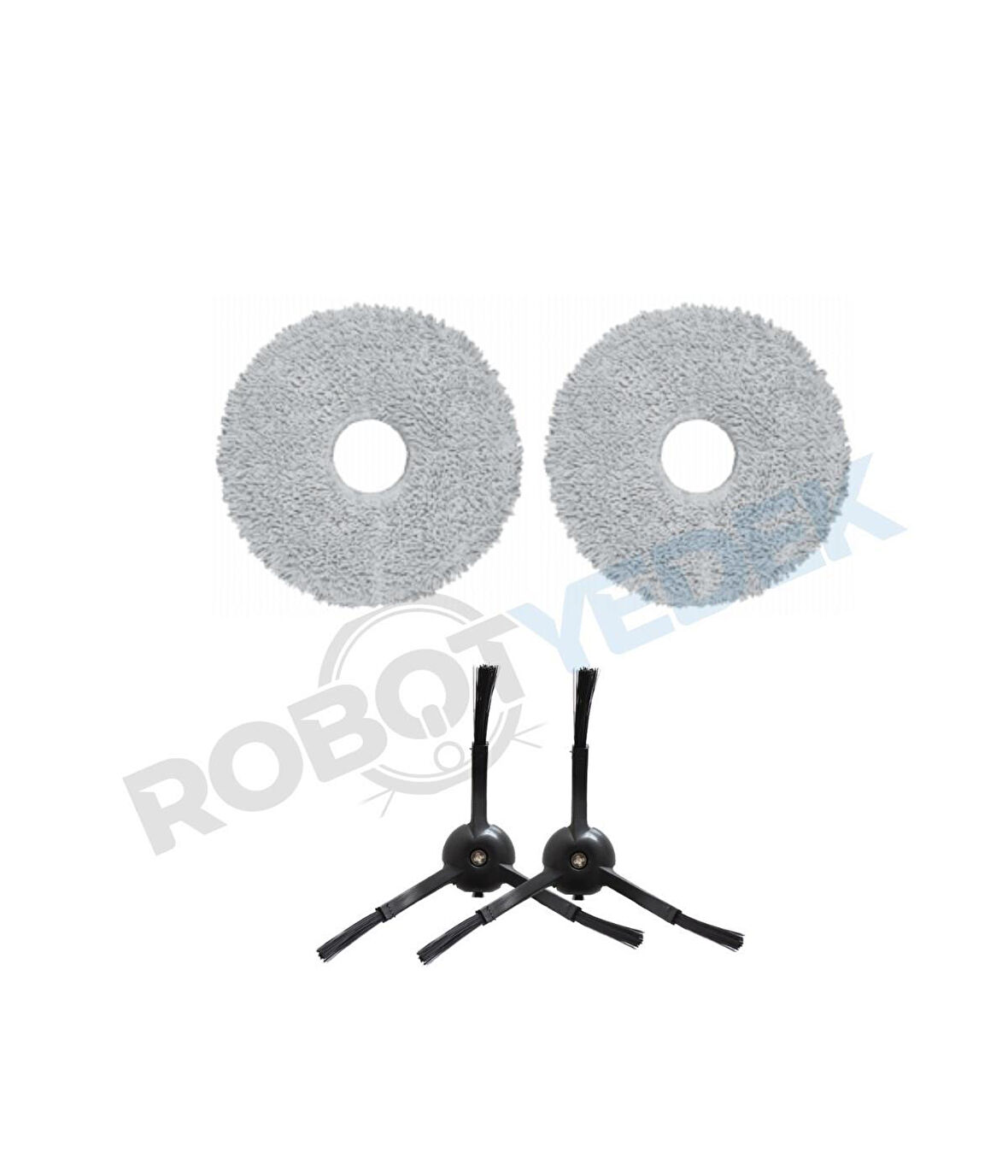 Roborock Q Revo S Siyah Uyumlu Mop ve Yan Fırça-4 Parça