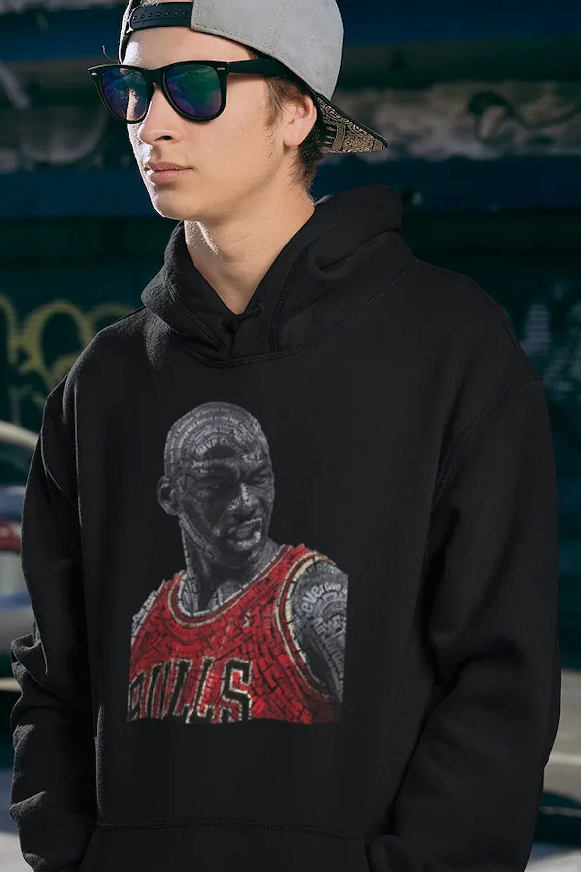 Michael Jorrdan Baskılı Unisex Oversize Efsane Basketbolcu Hoodie