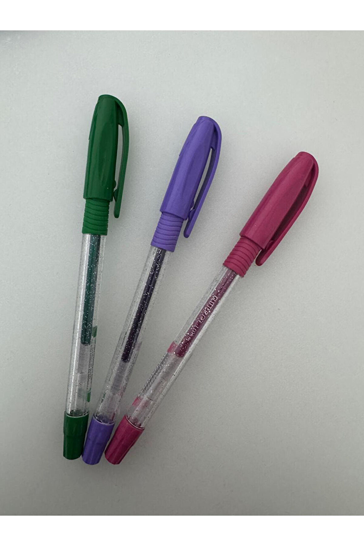 Jel Kalem Jely 1.0 MM Glıtter Simli 3Lü Yeşil Mor Pembe