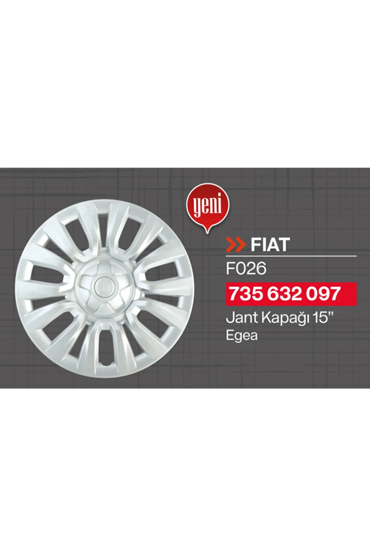 Jant Kapağı 15" Fiat Egea Takım ( 4 Adet )